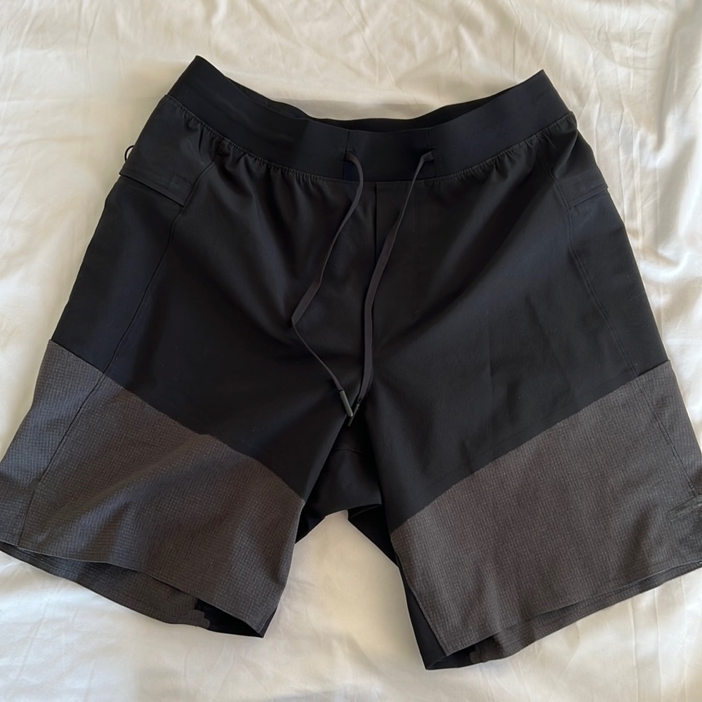 Lululemon train to beach trunks